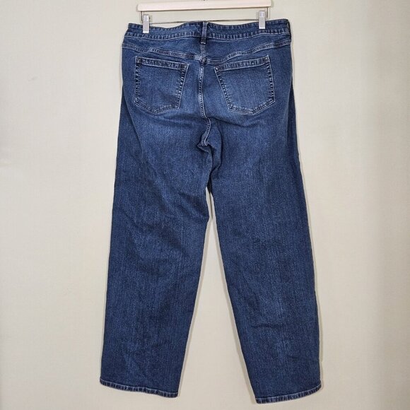 Torrid Jeans Women 12 Tall Blue Perfect Wide Leg Vintage Stretch Denim Grunge - Picture 2 of 16